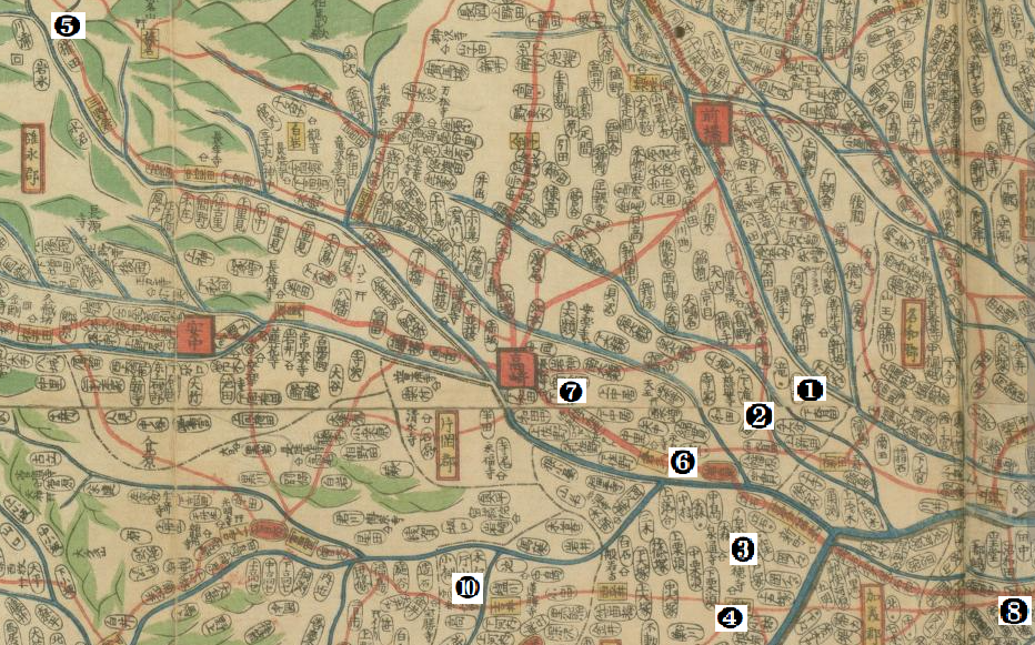 安政2年の上野国西部地図